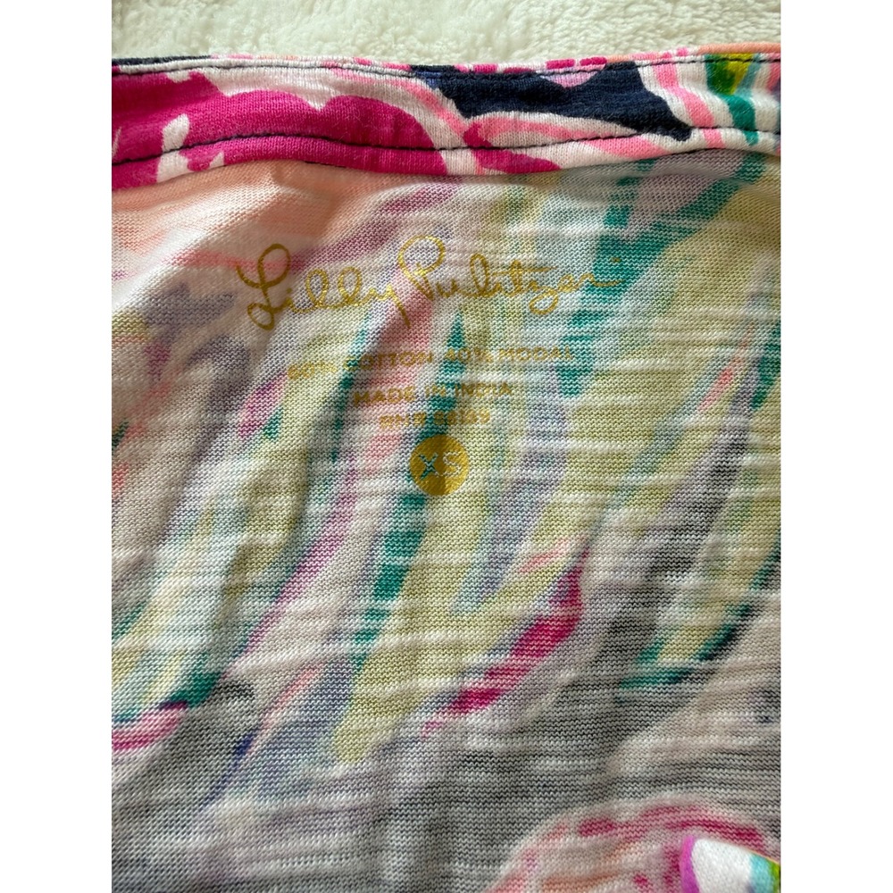 Lilly Pulitzer Tipping Point Havannah Swing Dress XS Cotton Pink Flowers - Picture 4 of 9